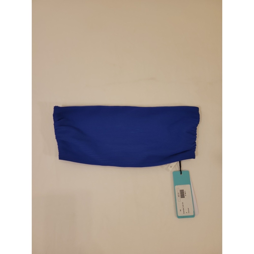 Seafolly Womens Blue Sea Dive Tube Bikini Top Swimwear Womens 6 Summer Beach